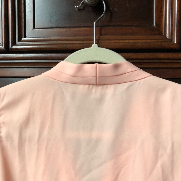 Calvin Klein Pleated V-Neck Blouse in Blush Small - Picture 6 of 7